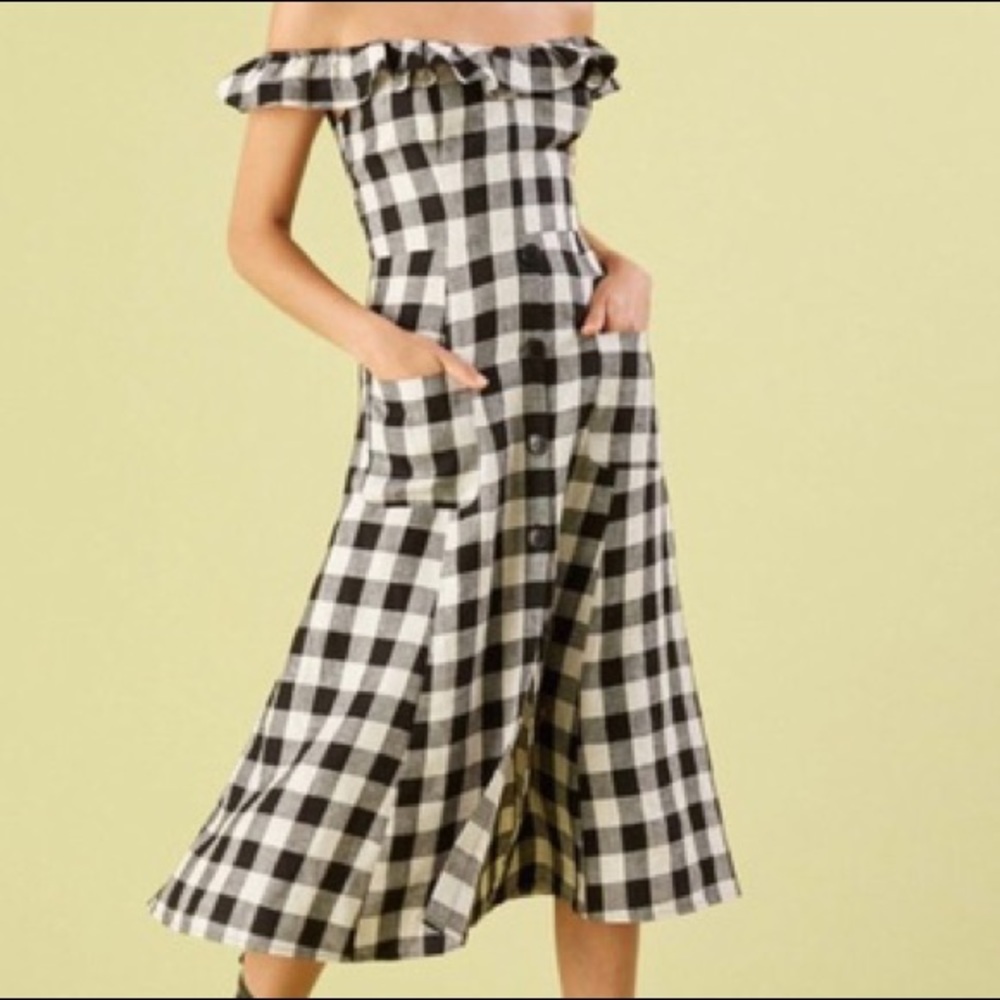 Reformation Hattie off shoulder dress